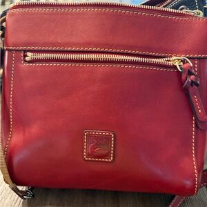 Dooney & Bourke Red Leather Messenger Bag